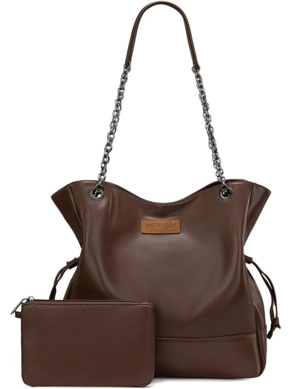 Wrangler Tote Bag For Women 2pcs Purses And Handbags Drawstring Shoulder Bag Wit